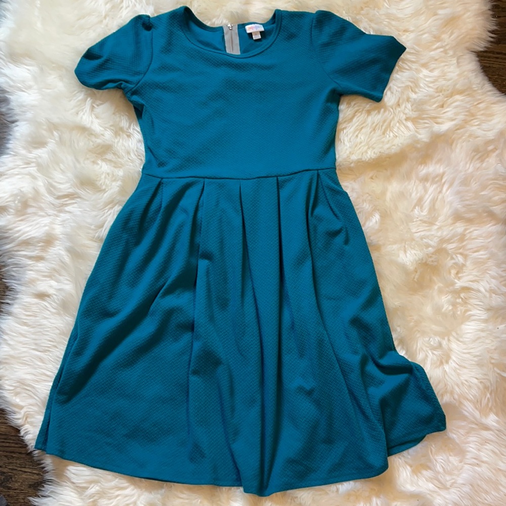 LuLaRoe Amelia turquoise dress